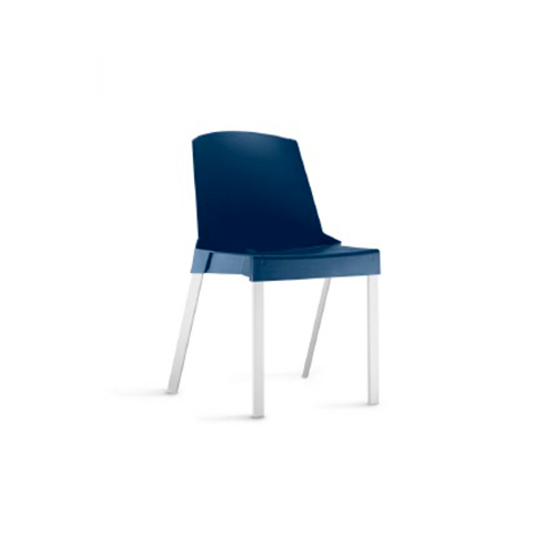 Cadeira Shine sem Braços Fixa Azul